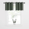 image:imageNICETOWN Kitchen Tiers Curtains for Small Window Bathroom 52 W x 30 L  Peacock Teal Blackout Thermal Insulated Grommet Curtains for Basement Short RV Camper 2 PanelsDark Mallard