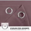 image:imageNICETOWN Kitchen Tiers Curtains for Small Window Bathroom 52 W x 30 L  Peacock Teal Blackout Thermal Insulated Grommet Curtains for Basement Short RV Camper 2 PanelsDry Rose