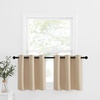 image:imageNICETOWN Kitchen Tiers Curtains for Small Window Bathroom 52 W x 30 L  Peacock Teal Blackout Thermal Insulated Grommet Curtains for Basement Short RV Camper 2 PanelsBiscotti Beige