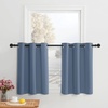 image:imageNICETOWN Kitchen Tiers Curtains for Small Window Bathroom 52 W x 30 L  Peacock Teal Blackout Thermal Insulated Grommet Curtains for Basement Short RV Camper 2 PanelsStone Blue