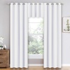 image:imageNICETOWN Kitchen Tiers Curtains for Small Window Bathroom 52 W x 30 L  Peacock Teal Blackout Thermal Insulated Grommet Curtains for Basement Short RV Camper 2 PanelsPure White