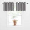 image:imageNICETOWN Kitchen Tiers Curtains for Small Window Bathroom 52 W x 30 L  Peacock Teal Blackout Thermal Insulated Grommet Curtains for Basement Short RV Camper 2 PanelsSilver Grey