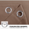 image:imageNICETOWN Kitchen Tiers Curtains for Small Window Bathroom 52 W x 30 L  Peacock Teal Blackout Thermal Insulated Grommet Curtains for Basement Short RV Camper 2 PanelsCappuccino
