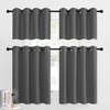 image:imageNICETOWN Kitchen Tiers Curtains for Small Window Bathroom 52 W x 30 L  Peacock Teal Blackout Thermal Insulated Grommet Curtains for Basement Short RV Camper 2 PanelsGrey