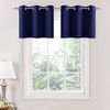 image:imageNICETOWN Kitchen Tiers Curtains for Small Window Bathroom 52 W x 30 L  Peacock Teal Blackout Thermal Insulated Grommet Curtains for Basement Short RV Camper 2 PanelsNavy Blue