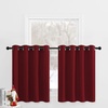 image:imageNICETOWN Kitchen Tiers Curtains for Small Window Bathroom 52 W x 30 L  Peacock Teal Blackout Thermal Insulated Grommet Curtains for Basement Short RV Camper 2 PanelsBurgundy Red