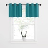 image:imageNICETOWN Kitchen Tiers Curtains for Small Window Bathroom 52 W x 30 L  Peacock Teal Blackout Thermal Insulated Grommet Curtains for Basement Short RV Camper 2 PanelsPeacock Teal