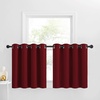 image:imageNICETOWN Kitchen Tiers Curtains for Small Window Bathroom 52 W x 30 L  Peacock Teal Blackout Thermal Insulated Grommet Curtains for Basement Short RV Camper 2 PanelsBurgundy Red