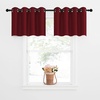 image:imageNICETOWN Kitchen Tiers Curtains for Small Window Bathroom 52 W x 30 L  Peacock Teal Blackout Thermal Insulated Grommet Curtains for Basement Short RV Camper 2 PanelsBurgundy Red