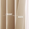 image:imageNICETOWN Kitchen Tiers Curtains for Small Window Bathroom 52 W x 30 L  Peacock Teal Blackout Thermal Insulated Grommet Curtains for Basement Short RV Camper 2 PanelsBiscotti Beige
