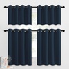image:imageNICETOWN Kitchen Tiers Curtains for Small Window Bathroom 52 W x 30 L  Peacock Teal Blackout Thermal Insulated Grommet Curtains for Basement Short RV Camper 2 PanelsNavy