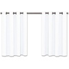 image:imageNICETOWN Kitchen Tiers Curtains for Small Window Bathroom 52 W x 30 L  Peacock Teal Blackout Thermal Insulated Grommet Curtains for Basement Short RV Camper 2 PanelsPure White
