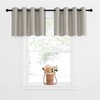 image:imageNICETOWN Kitchen Tiers Curtains for Small Window Bathroom 52 W x 30 L  Peacock Teal Blackout Thermal Insulated Grommet Curtains for Basement Short RV Camper 2 PanelsNatural