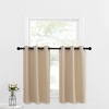 image:imageNICETOWN Kitchen Tiers Curtains for Small Window Bathroom 52 W x 30 L  Peacock Teal Blackout Thermal Insulated Grommet Curtains for Basement Short RV Camper 2 PanelsBiscotti Beige