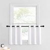 image:imageNICETOWN Kitchen Tiers Curtains for Small Window Bathroom 52 W x 30 L  Peacock Teal Blackout Thermal Insulated Grommet Curtains for Basement Short RV Camper 2 PanelsPure White