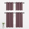 image:imageNICETOWN Kitchen Tiers Curtains for Small Window Bathroom 52 W x 30 L  Peacock Teal Blackout Thermal Insulated Grommet Curtains for Basement Short RV Camper 2 PanelsDry Rose