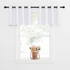 image:imageNICETOWN Kitchen Tiers Curtains for Small Window Bathroom 52 W x 30 L  Peacock Teal Blackout Thermal Insulated Grommet Curtains for Basement Short RV Camper 2 PanelsPure White