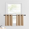 image:imageNICETOWN Kitchen Tiers Curtains for Small Window Bathroom 52 W x 30 L  Peacock Teal Blackout Thermal Insulated Grommet Curtains for Basement Short RV Camper 2 PanelsBiscotti Beige