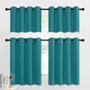 image:imageNICETOWN Kitchen Tiers Curtains for Small Window Bathroom 52 W x 30 L  Peacock Teal Blackout Thermal Insulated Grommet Curtains for Basement Short RV Camper 2 PanelsPeacock Teal