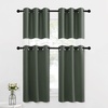 image:imageNICETOWN Kitchen Tiers Curtains for Small Window Bathroom 52 W x 30 L  Peacock Teal Blackout Thermal Insulated Grommet Curtains for Basement Short RV Camper 2 PanelsDark Mallard