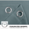 image:imageNICETOWN Kitchen Tiers Curtains for Small Window Bathroom 52 W x 30 L  Peacock Teal Blackout Thermal Insulated Grommet Curtains for Basement Short RV Camper 2 PanelsGreyish Blue