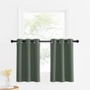 image:imageNICETOWN Kitchen Tiers Curtains for Small Window Bathroom 52 W x 30 L  Peacock Teal Blackout Thermal Insulated Grommet Curtains for Basement Short RV Camper 2 PanelsDark Mallard