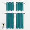image:imageNICETOWN Kitchen Tiers Curtains for Small Window Bathroom 52 W x 30 L  Peacock Teal Blackout Thermal Insulated Grommet Curtains for Basement Short RV Camper 2 PanelsPeacock Teal