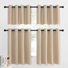 image:imageNICETOWN Kitchen Tiers Curtains for Small Window Bathroom 52 W x 30 L  Peacock Teal Blackout Thermal Insulated Grommet Curtains for Basement Short RV Camper 2 PanelsBiscotti Beige