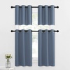 image:imageNICETOWN Kitchen Tiers Curtains for Small Window Bathroom 52 W x 30 L  Peacock Teal Blackout Thermal Insulated Grommet Curtains for Basement Short RV Camper 2 PanelsStone Blue