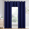 image:imageNICETOWN Kitchen Tiers Curtains for Small Window Bathroom 52 W x 30 L  Peacock Teal Blackout Thermal Insulated Grommet Curtains for Basement Short RV Camper 2 PanelsNavy Blue