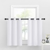 image:imageNICETOWN Kitchen Tiers Curtains for Small Window Bathroom 52 W x 30 L  Peacock Teal Blackout Thermal Insulated Grommet Curtains for Basement Short RV Camper 2 PanelsPure White