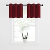 image:imageNICETOWN Kitchen Tiers Curtains for Small Window Bathroom 52 W x 30 L  Peacock Teal Blackout Thermal Insulated Grommet Curtains for Basement Short RV Camper 2 PanelsBurgundy