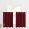 image:imageNICETOWN Kitchen Tiers Curtains for Small Window Bathroom 52 W x 30 L  Peacock Teal Blackout Thermal Insulated Grommet Curtains for Basement Short RV Camper 2 PanelsBurgundy Red