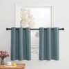 image:imageNICETOWN Kitchen Tiers Curtains for Small Window Bathroom 52 W x 30 L  Peacock Teal Blackout Thermal Insulated Grommet Curtains for Basement Short RV Camper 2 PanelsGreyish Blue