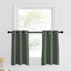 image:imageNICETOWN Kitchen Tiers Curtains for Small Window Bathroom 52 W x 30 L  Peacock Teal Blackout Thermal Insulated Grommet Curtains for Basement Short RV Camper 2 PanelsDark Mallard