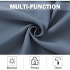 image:imageNICETOWN Kitchen Tiers Curtains for Small Window Bathroom 52 W x 30 L  Peacock Teal Blackout Thermal Insulated Grommet Curtains for Basement Short RV Camper 2 PanelsStone Blue