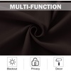 image:imageNICETOWN Kitchen Tiers Curtains for Small Window Bathroom 52 W x 30 L  Peacock Teal Blackout Thermal Insulated Grommet Curtains for Basement Short RV Camper 2 PanelsToffee Brown