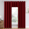image:imageNICETOWN Kitchen Tiers Curtains for Small Window Bathroom 52 W x 30 L  Peacock Teal Blackout Thermal Insulated Grommet Curtains for Basement Short RV Camper 2 PanelsBurgundy Red
