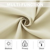 image:imageNICETOWN Kitchen Tiers Curtains for Small Window Bathroom 52 W x 30 L  Peacock Teal Blackout Thermal Insulated Grommet Curtains for Basement Short RV Camper 2 PanelsLight Beige