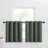 image:imageNICETOWN Kitchen Tiers Curtains for Small Window Bathroom 52 W x 30 L  Peacock Teal Blackout Thermal Insulated Grommet Curtains for Basement Short RV Camper 2 PanelsDark Mallard