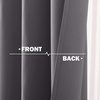 image:imageNICETOWN Kitchen Tiers Curtains for Small Window Bathroom 52 W x 30 L  Peacock Teal Blackout Thermal Insulated Grommet Curtains for Basement Short RV Camper 2 PanelsGrey