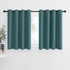 image:imageNICETOWN Kitchen Tiers Curtains for Small Window Bathroom 52 W x 30 L  Peacock Teal Blackout Thermal Insulated Grommet Curtains for Basement Short RV Camper 2 PanelsSea Teal