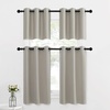 image:imageNICETOWN Kitchen Tiers Curtains for Small Window Bathroom 52 W x 30 L  Peacock Teal Blackout Thermal Insulated Grommet Curtains for Basement Short RV Camper 2 PanelsNatural