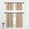 image:imageNICETOWN Kitchen Tiers Curtains for Small Window Bathroom 52 W x 30 L  Peacock Teal Blackout Thermal Insulated Grommet Curtains for Basement Short RV Camper 2 PanelsBiscotti Beige