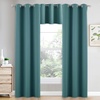 image:imageNICETOWN Kitchen Tiers Curtains for Small Window Bathroom 52 W x 30 L  Peacock Teal Blackout Thermal Insulated Grommet Curtains for Basement Short RV Camper 2 PanelsSea Teal
