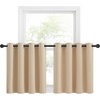image:imageNICETOWN Kitchen Tiers Curtains for Small Window Bathroom 52 W x 30 L  Peacock Teal Blackout Thermal Insulated Grommet Curtains for Basement Short RV Camper 2 PanelsBiscotti Beige