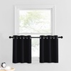 image:imageNICETOWN Kitchen Tiers Curtains for Small Window Bathroom 52 W x 30 L  Peacock Teal Blackout Thermal Insulated Grommet Curtains for Basement Short RV Camper 2 PanelsBlack