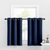 image:imageNICETOWN Kitchen Tiers Curtains for Small Window Bathroom 52 W x 30 L  Peacock Teal Blackout Thermal Insulated Grommet Curtains for Basement Short RV Camper 2 PanelsNavy