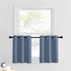 image:imageNICETOWN Kitchen Tiers Curtains for Small Window Bathroom 52 W x 30 L  Peacock Teal Blackout Thermal Insulated Grommet Curtains for Basement Short RV Camper 2 PanelsStone Blue
