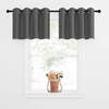image:imageNICETOWN Kitchen Tiers Curtains for Small Window Bathroom 52 W x 30 L  Peacock Teal Blackout Thermal Insulated Grommet Curtains for Basement Short RV Camper 2 PanelsGrey
